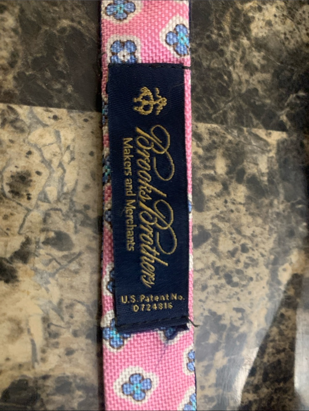 Brooks Brothers Pink and Blue Reversible Patterned Self-Tie Bow Tie - Picture 6 of 8